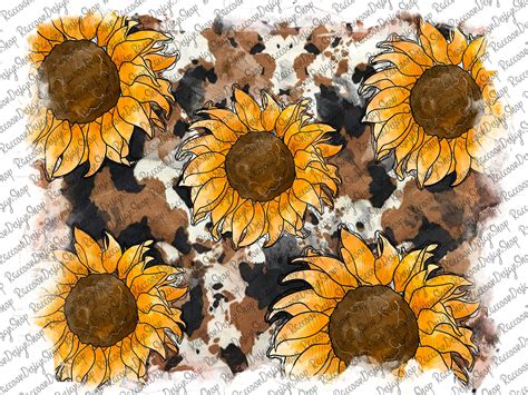 Cowhide and Sunflower Pattern Png , Western Pattern, Cowhide Png, Cowhide Pattern, Cowhide Print ...