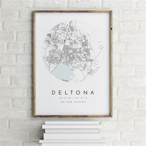 Deltona Map Deltona Florida City Map Home Town Map | Etsy