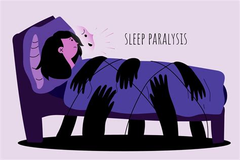 Sleep paralysis. The girl cannot move and screams due to sleep paralysis 5299052 Vector Art at ...