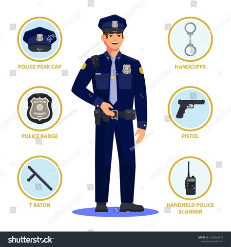 Policeman Uniform Equipment Infographic Police Officer Stock Vector (Royalty Free) 1318449278 ...