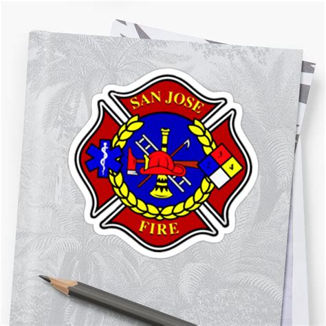 "San Jose Fire Department" Sticker by TeamBride | Redbubble