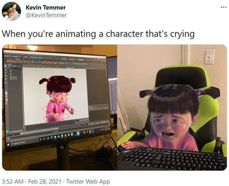 When you're animating a character that's crying | Crying Boo | Know Your Meme