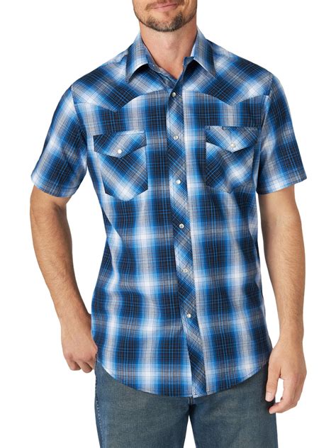 Wrangler Men's Short Sleeve Western Shirt - Walmart.com