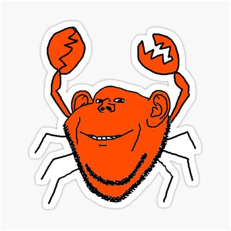 "Impish Soyjak Crab" Sticker for Sale by spva | Redbubble