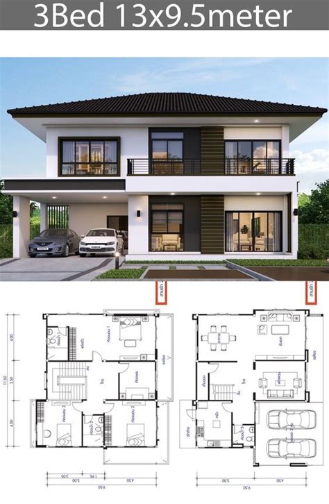 Lengkap 2 Denah Rumah Lantai Gambar 2 Minimalis Unik Desain 2016 Rumah - Riset