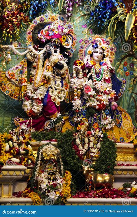 Radha Krishna in Banke Bihari Temple, Vrindavan. India Stock Photo - Image of temple, culture ...