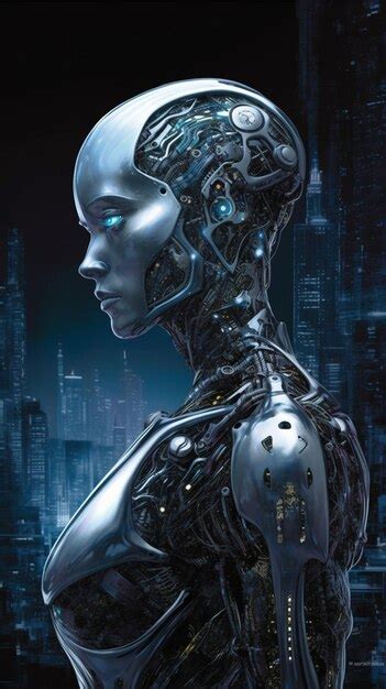 Premium AI Image | The cover of the book robot by science fiction artist.