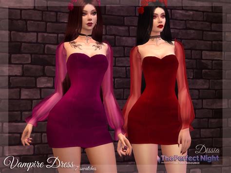 The Sims Resource - The Perfect Night - Vampire Dress