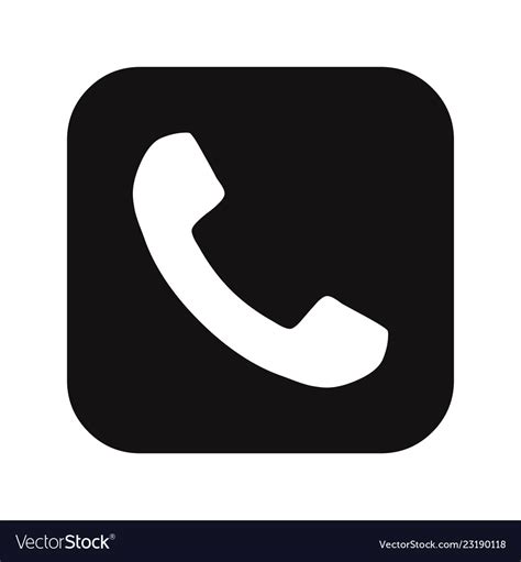 Telephone call button icon Royalty Free Vector Image