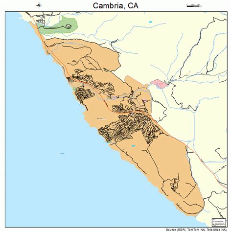 Cambria California Street Map 0610074