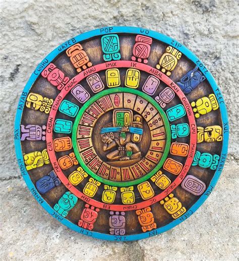 "ASK FOR CUSTOMIZE \" Mexican painting for wall or table, inspired by Mayan art, Mayan calendar ...