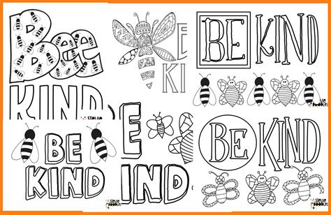 Free BEE Kind Coloring Pages — Stevie Doodles