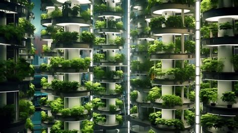 Premium AI Image | Modern smart vertical farming technology for growing farm