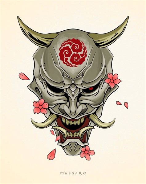 Oni mask posible tatuajr Hannya Mask Tatuaje, Hannya Maske Tattoo, Oni Mask Tattoo, Hanya Tattoo ...