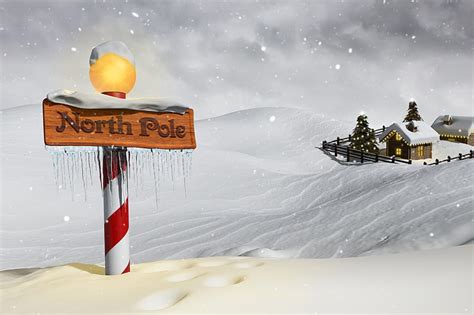 North Pole, merry christmas, christmas, snow, magic christmas, xmas, winter, HD wallpaper | Peakpx