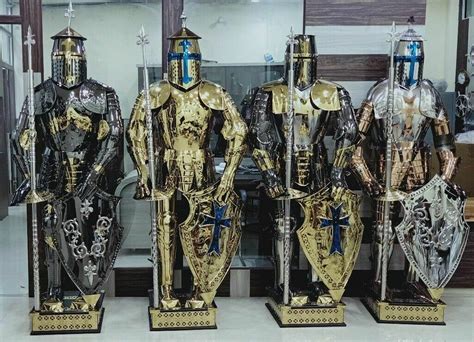 Set of 4 Medieval Knight Templar Armor Suit Battle Warrior - Etsy