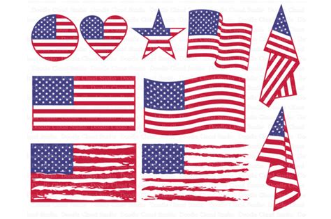 American flag SVG, Distressed USA Flag SVG. By Doodle Cloud Studio | TheHungryJPEG