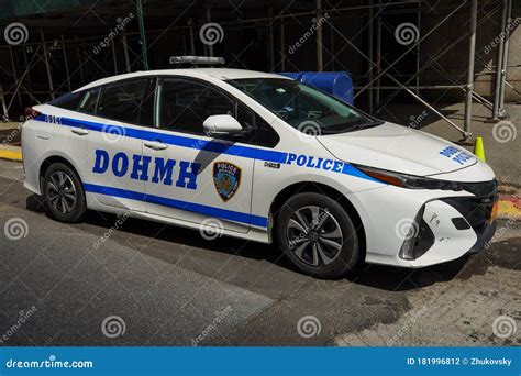 The New York City Department of Health and Mental Hygiene DOHMH Police Car in Lower Manhattan ...