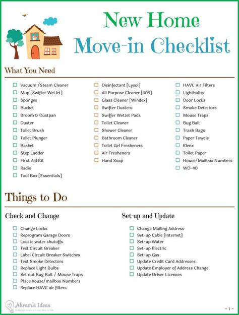 Moving Checklist – What Do I Need for a New House? – TopsDecor.com