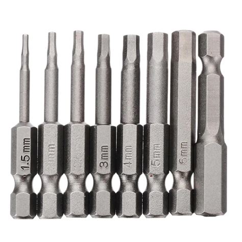 8pcs 1/4'' Hex Shank Screwdriver Bits Magnetic Screwdriver Bit Set Screw Drivers H1.5 H8 For ...