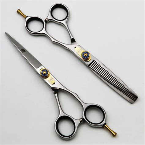 6 Inch Professional Hairdressing Scissors Cutting and Thinning Scissors Shears High Quality ...