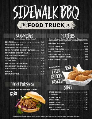 Food Truck Menus You Can Design & Customize - MustHaveMenus