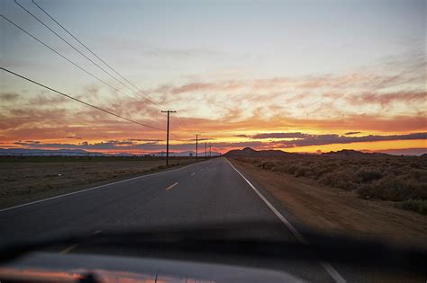 Desert Road At Sunset by Ballyscanlon