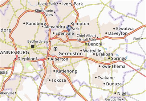 MICHELIN Boksburg map - ViaMichelin