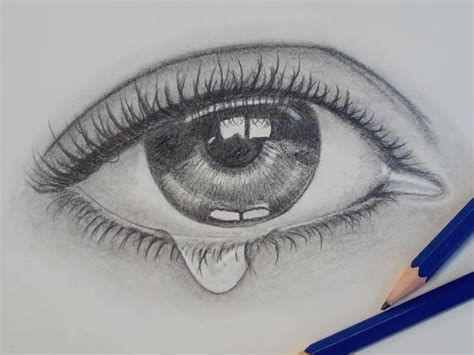 How To Draw An Teary Eye with Drawing Pencils – ADAXI Arts