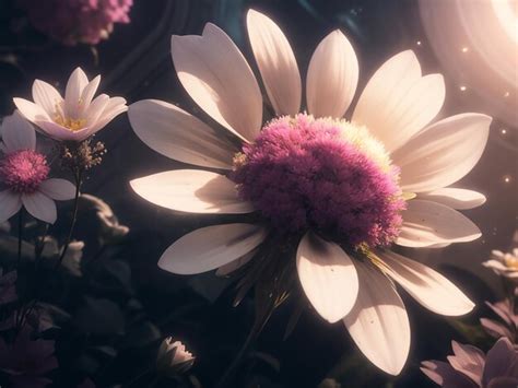 Premium AI Image | Futuristic Flower Illustration 3d