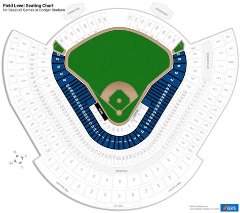 Dodger Stadium Detailed Seating Chart With Seat Numbers | Bruin Blog