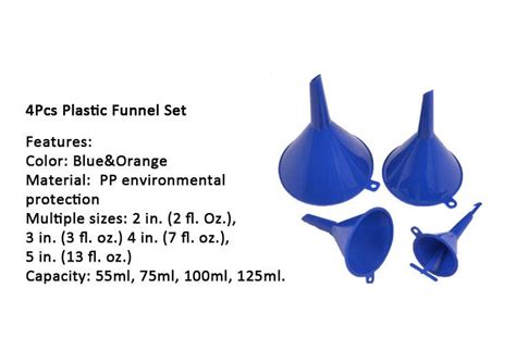 China Customized 4Pcs Plastic Funnel Set Manufacturers, Suppliers, Factory - Wholesale Price - Baiyu