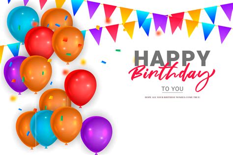 Elegant balloon Happy Birthday celebration use for card banner template ...