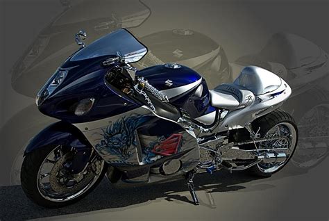 2004 Suzuki Hayabusa Gsx 1300 With Nos Custom Motorcycle Photograph by Tim McCullough