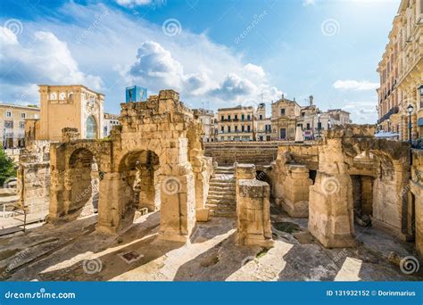 Ancient Roman Amphitheatre in Lecce, Puglia Region, Southern Italy ...