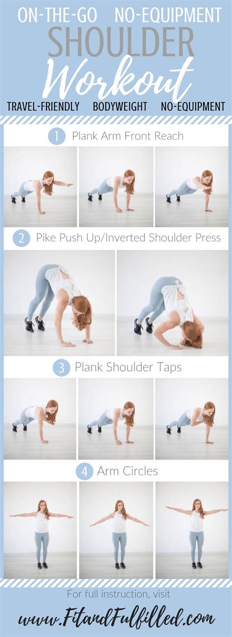 Bodyweight Shoulder Exercises Travel-Friendly Workout - Fit and Fulfilled | Shoulder workout ...