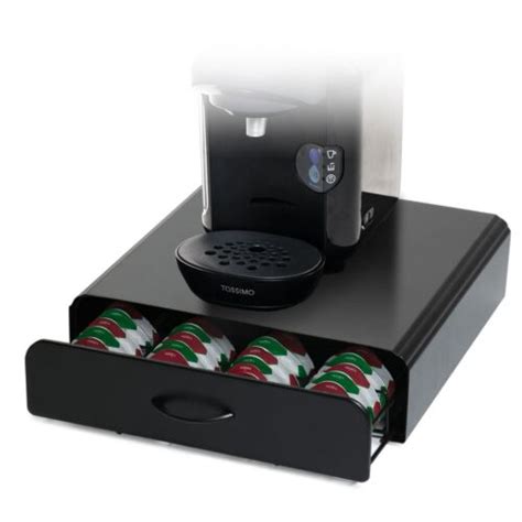 Tassimo Coffee Pod holder. 64 pc Coffee Capsule Drawer & Machine Stand Black | eBay