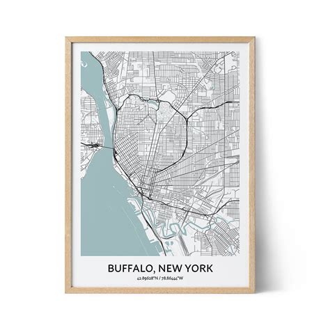 Buffalo Map Poster - Your City Map Art - Positive Prints