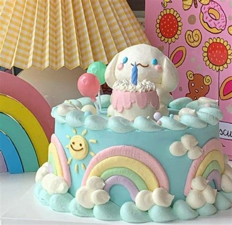 cinnamoroll cake decor 🍰☁️ | check out my cute🌸 board for more cute stuff💗 | Hello kitty ...