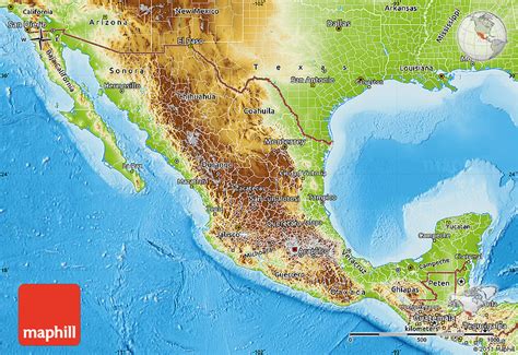 Mexico Map Large Detailed Physical Map Of Mexico Mexico Map By | Images and Photos finder