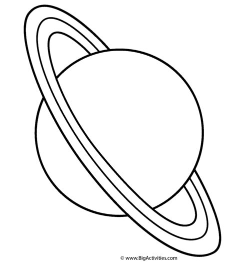 Planet Uranus with title - Coloring Page (Space)