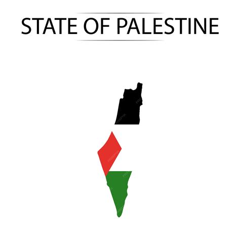 Premium Vector | Palestine flag and map national flag of palestine