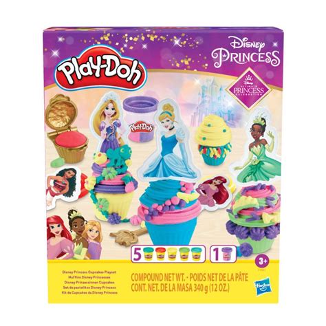 Play-Doh Disney Princess Cupcakes Playset Arts and Crafts Toy for Kids 3 Years and Up with 6 ...