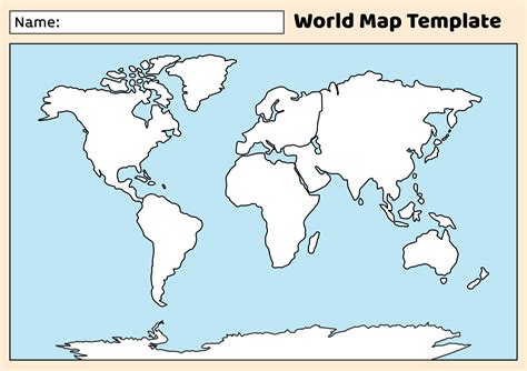 Blank World Map With Borders Game - London Top Attractions Map