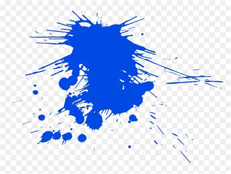 Transparent Blue Splatter Png - Blue Paint Splatter Png, Png Download - vhv