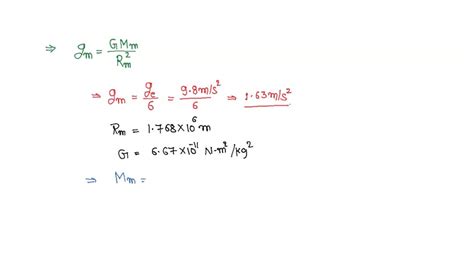 SOLVED:Weight of 1 kg becomes 1/6 on moon. If radius of moon is 1.768 *10^6 , then the mass of ...