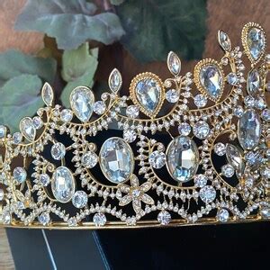 Gold and Crystal Tiara Quinceanera Tiara Bridal Tiara Wedding Tiara Gold and Crystal Quinceanera ...