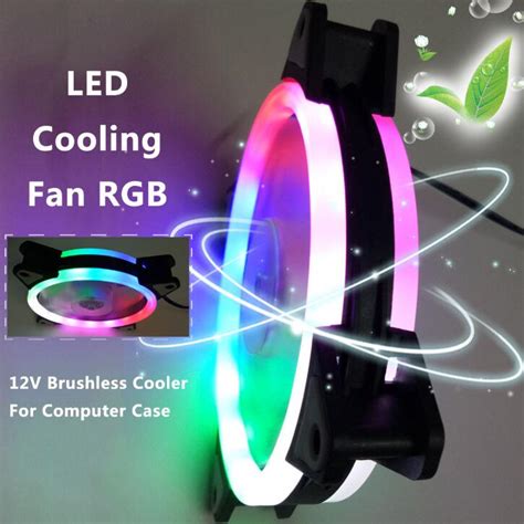 US 120mm White LED Cooling Fan 12V 4Pin to 3Pin RGB Computer Case PC CPU Fan | eBay