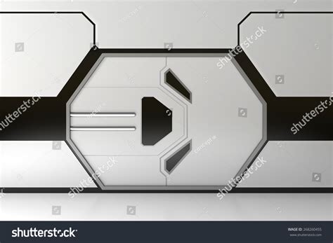 Futuristic Metallic Door Or Gate Stock Photo 268260455 : Shutterstock