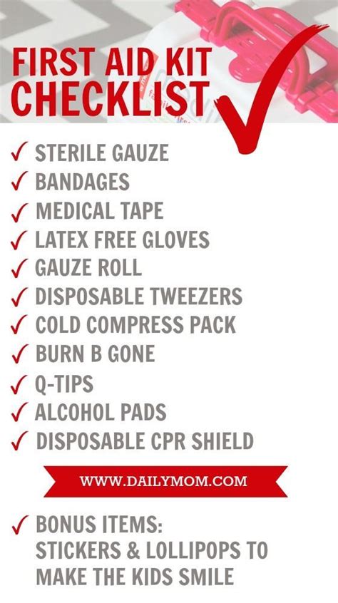 First Aid Box Checklist : Use our sample 'first aid kit checklist.' read it or download it for ...